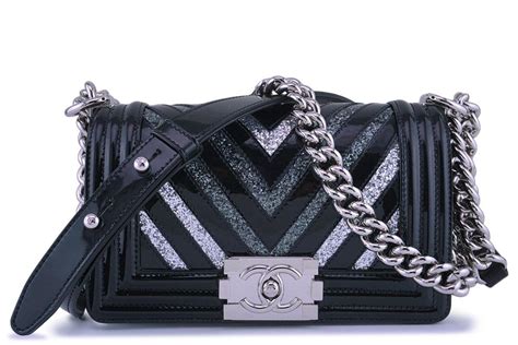 chanel black glitter bag|chanel shopping bags.